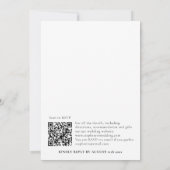Herfst Falling Leaves Wedding QR Code Kaart (Achterkant)
