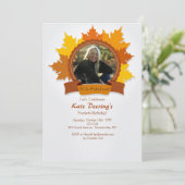 Herfst Fancy Fotouitnodiging Kaart (Staand voorkant)