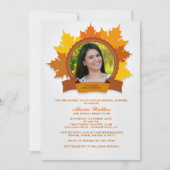 Herfst Fancy Fotouitnodiging Kaart (Voorkant)