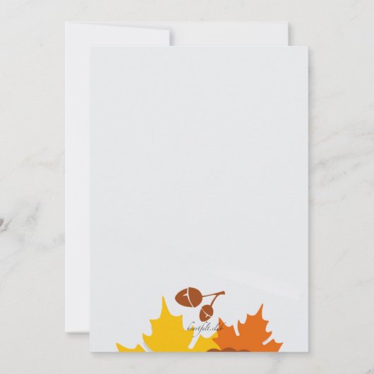 Herfst Fancy Fotouitnodiging Kaart (Achterkant)