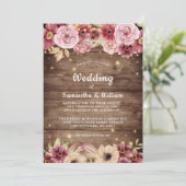 Herfst Fantasy Waterverf Floral Wedding Kaart (Staand voorkant)