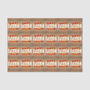 Herfst Farmhouse Colorful Autumn Leaves on Burlap Tissuepapier