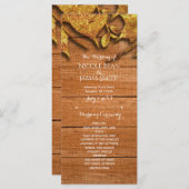Herfst Faux Gold Leaf Art Elegant Autumn Program Programma (Voorkant / Achterkant)
