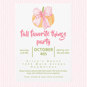Herfst Favoriete Dingen Party Coquette Pompoen