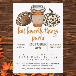 Herfst Favoriete Dingen Party Football Latte Pompo