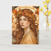 herfst feeëriek-artistiek kaart (Gele Bloem)