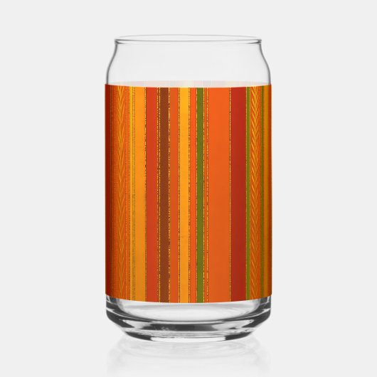 Herfst Feestdagen Stripes Helder Blikvorm Glas (Achterkant)