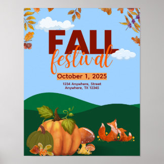 Herfst Fest Poster, herfst, vakantie Poster