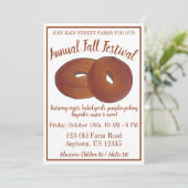 Herfst Festival Apple Cider Donut Maple Leaf Snoep Kaart (Staand voorkant)