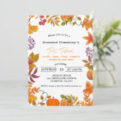 Herfst Festival feest vreugdevuur School Community Kaart (Staand voorkant)