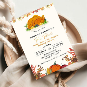 Herfst Festival feest vreugdevuur School Community Kaart