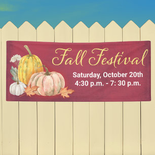 Herfst Festival Floral Pumpkin Banner