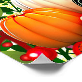 Herfst Festival Herfstbessen Druiven Witte Pompoen Poster (Hoek)