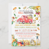 Herfst Festival Pumpkin Truck Uitnodiging (Voorkant)