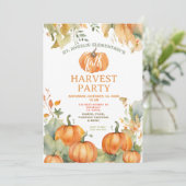 Herfst Festival Uitnodiging Oogstfeest (Staand voorkant)