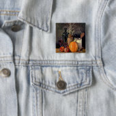 Herfst Festive Table Vierkante Button 5,1 Cm (In situ)