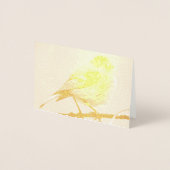 Herfst Finch Blank Folie Note Kaart (Voorkant)