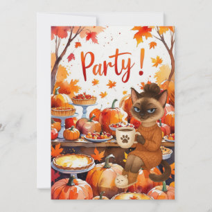 Herfst Flanel & Fizz Vriendendag-feestje Kaart