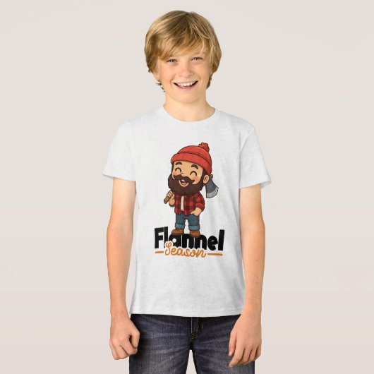 Herfst Flanel Seizoen Tri-Blend Shirt (Voorkant volledig)