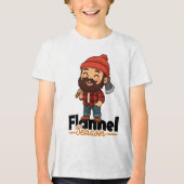 Herfst Flanel Seizoen Tri-Blend Shirt (Voorkant)