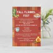 Herfst Flannel Fest Kaart (Staand voorkant)