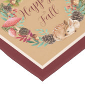 Herfst flauw en natuur met aanpasbare tekst medium tafelloper (Hoek)