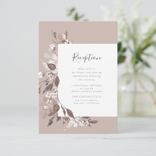 Herfst Flora Receptie Insert Kaart (Staand voorkant)