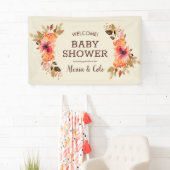 Herfst Floral Baby shower Backdrop Spandoek (Insitu)