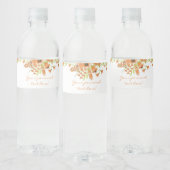 Herfst Floral Baby shower Waterflesetiket Waterfles Etiket (Flessen)
