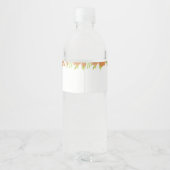 Herfst Floral Baby shower Waterflesetiket Waterfles Etiket (Achterkant)