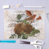Herfst Floral Bird Tissuepapier (Craft)