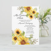 Herfst Floral Birthday Party Kaart (Staand voorkant)