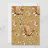 Herfst Floral Boho Bridal Shower Invitation Kaart (Achterkant)