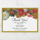 Herfst Floral Boho bruiloft dank u mini Likeurfles Etiket (Enkel label)