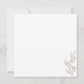 Herfst Floral Boho Terracotta Indie Eenvoudige dan Kaart (Achterkant)