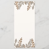 Herfst Floral Boho Thanksgiving Menu Sjabloon (Achterkant)