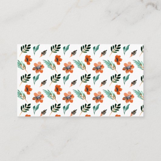 Herfst Floral Books for Baby Informatiekaartje (Achterkant)