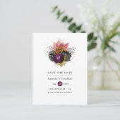 herfst Floral Bouquet Wedding Aankondigingskaart (Staand voorkant)