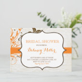Herfst Floral Bridal Shower Invitations Kaart (Staand voorkant)