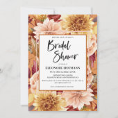 Herfst Floral Bridal Shower Kaart (Voorkant)