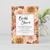 Herfst Floral Bridal Shower Kaart (Staand voorkant)