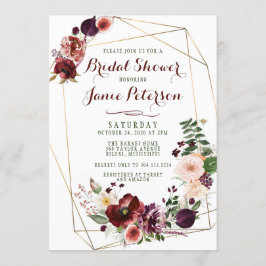 Herfst Floral Bridal Shower Kaart