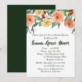 Herfst Floral Bridal Shower Kaart (Voorkant / Achterkant)