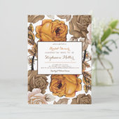 Herfst Floral Bridal Shower Kaart (Staand voorkant)