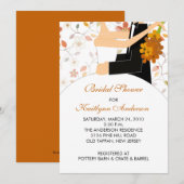 Herfst Floral Bride Bridal Shower Kaart (Voorkant / Achterkant)