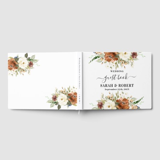 Herfst Floral bruiloft Gastenboek (Volledig)