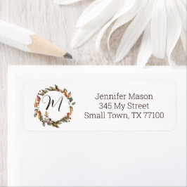 Herfst Floral Cottage Harvest Thanksgiving Label