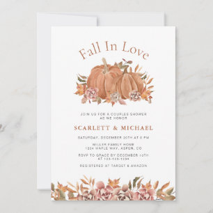 Herfst Floral Couples Shower Invitation Kaart