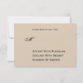 Herfst Floral Deer Wedding RSVP (Achterkant)