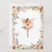 Herfst Floral Enchanted Fairy Daisy Meisje Baby sh Kaart (Achterkant)